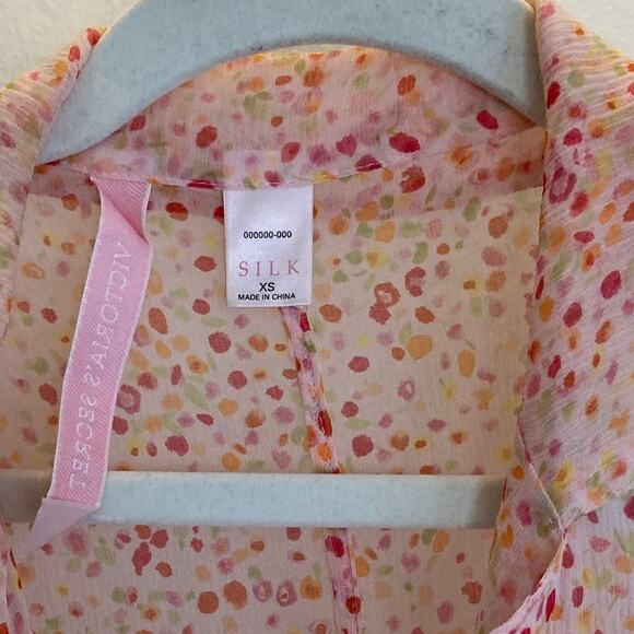 90s Victoria’s Secret Silk Sheer Negligee Dress – Button Front, XS - Picture 6 of 8